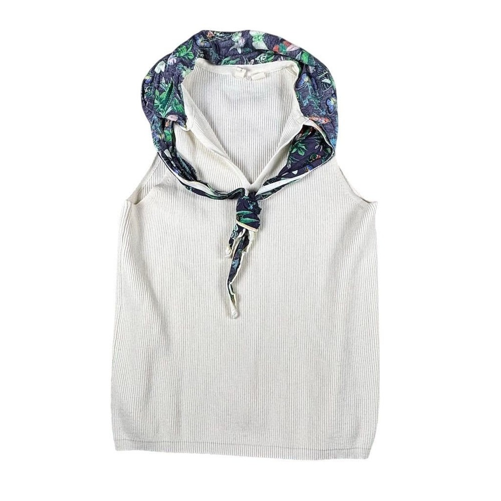 Anthropologie Moth‎ Women's Ivory Hooded Sweater Tank Size M
